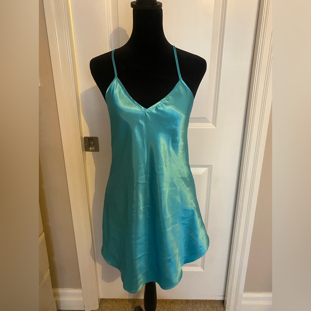 La Vie En Rose Turquoise Satin Garment